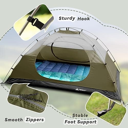 Forceatt 2-4 Personen Zelt Wasserldicht 3-4 Saison Ultraleicht Mit Kleinem Packmaß Für Trekking Outdoor Festival Soforti
