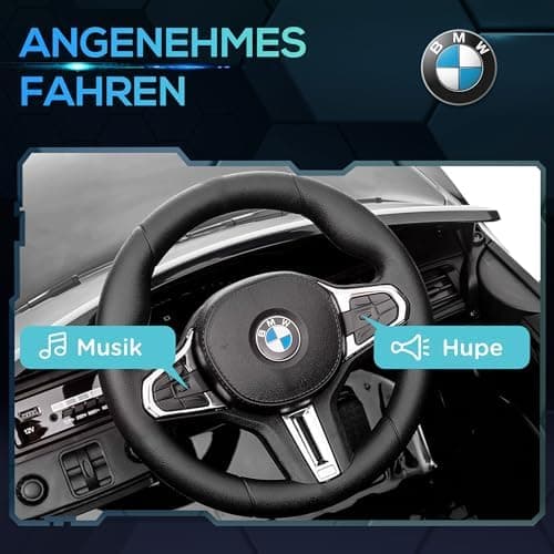 AIYAPLAY Kinder Elektroauto für 3-5 Jahre Kinder - 12V 2,4 GHz Fernbedienung mit Hupe, LED, Musik & Sanftstart - Rot