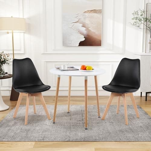 H.J WeDoo Skandinavisches Esszimmer Esstisch Set mit 4 Stühlen Eiscreme-Grün 100cm