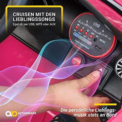 Actionbikes Motors Kinder Elektroauto Mercedes CLS 350 | Fernbedienung - Lizenziert - Elektrofahrzeug für 3+ Jahre - Pin