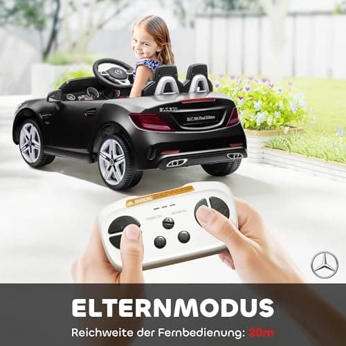 AIYAPLAY Kinder Elektroauto 12V für 3+jährige Kinder mit 2,4 G Fernbedienung und LED-Scheinwerfern