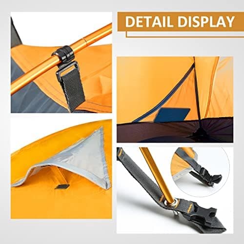 Bessport 3 Personen Ultraleichte Camping Zelte, 3-4 Saison Wasserdicht & Winddicht Kuppelzelt, Ideal für Erwachsene, Wan
