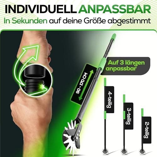 Profi Rasenkantenschneider mit höhenverstellbarem, ergonomischen Stiel | Kantenschneider für Gärten & Parks & perfektes