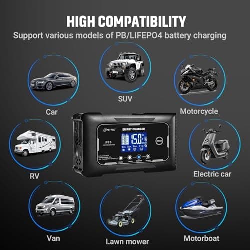 SolaMr 15A Auto-Batterie-Ladegerät, 12V und 24V Smart Automatic Battery Maintainer - P15
SolaMr 15A Erhaltungsladegerät
