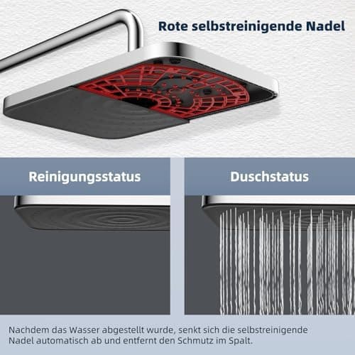 Hibbent Selbstreinigende Regendusche Duschkopf für Fitnessbegeisterte beim Training, Hinterhöfen und im Wellnessbereich,