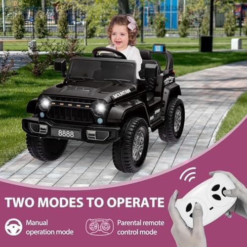 Hausprofi Kinder Elektroauto 12V - Elektroauto für Kinder mit 2,4G Fernbedienung, LED, Bluetooth, Musik - Rot  
Hausprof