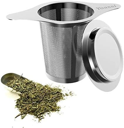 Premium Teesieb Edelstahl Doppel-Griff für Tasse und Teekanne
| Edelstahl Teefilter mit Deckel und Doppel-Griff zur Koc