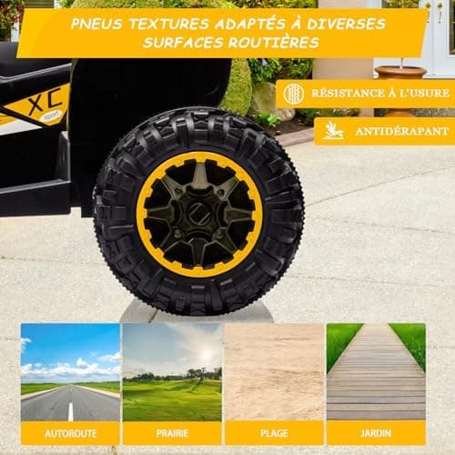 12V Kinderquad Elektroauto für 3+ Jahrealte Kinder mit LED und Musik, 2 Geschwindigkeiten und Hupe, Fernbedienung inklus