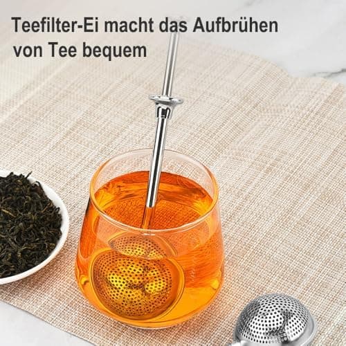 Teesieb Teezange 2 Stück Edelstahl Teleskopgriff - Ideal für Teeie & Kakaopulver, Edelstahl-Mehlsieb, Staubwedel, Multi-