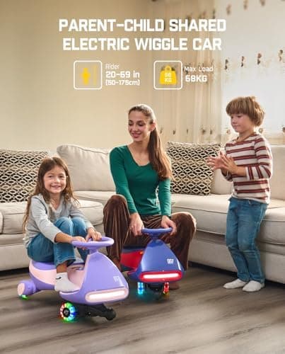 FanttikRide N7 Pro Kinder Elektroauto - Elektrisches Rutschauto für 3-7Jährige - Bluetooth, Pedal, Typ-C Aufladung, Leuc