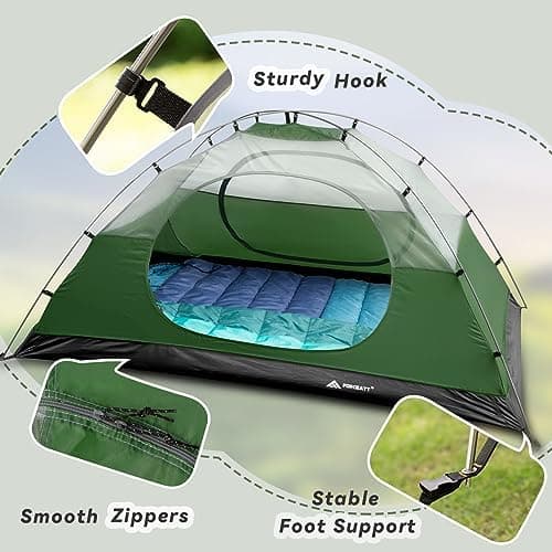 Forceatt 2-4 Personen Zelt Wasserldicht 3-4 Saison Ultraleicht Mit Kleinem Packmaß Für Trekking Outdoor Festival Soforti