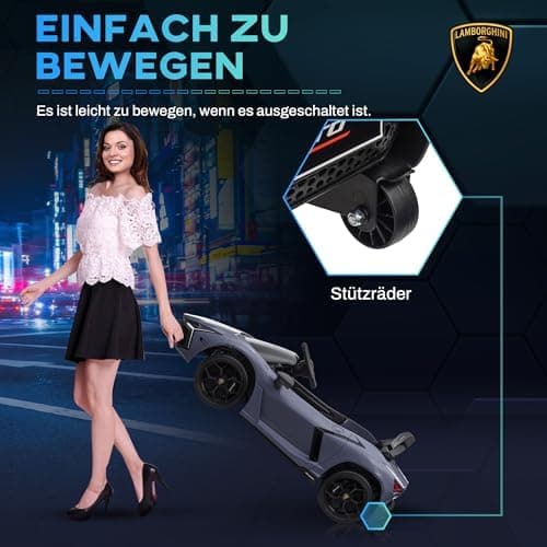 AIYAPLAY Kinder Elektroauto 12V mit 2,4G Fernbedienung Rosa