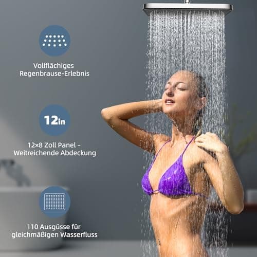 Hibbent Selbstreinigende Regendusche Duschkopf für Fitnessbegeisterte beim Training, Hinterhöfen und im Wellnessbereich,