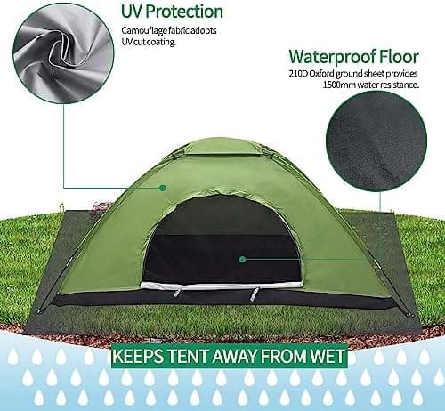 Zelt 2 Personen Wasserdicht Ultraleicht Camping Einfaches Einrichten Kleines Packmaß Kuppelzelt Outdoor Bikepacking Trek