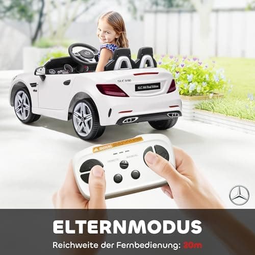 AIYAPLAY Kinder Elektroauto 12V für 3+jährige Kinder mit 2,4 G Fernbedienung und LED-Scheinwerfern