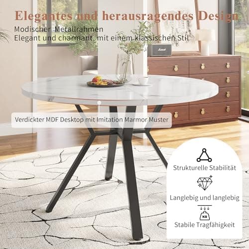 Runder Esstisch Set für 4 Personen mit Schwarzen Metallbeinen und Grün Samt Stühlen
| Esstrik Set Rund 100x100x75 cm 4