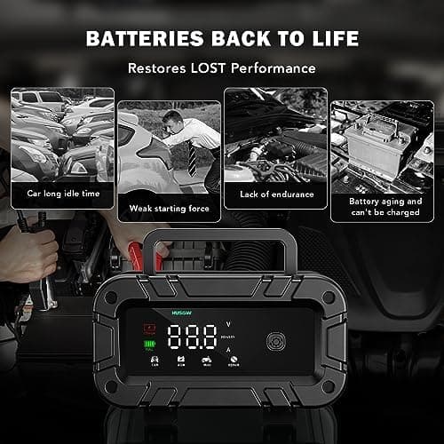 K FZ Batterieladegerät 12V/24V 20A, Vollautomatisches Intelligentes Ladegerät, LCD-Bildschirm für Auto, Motorrad, LKW, R