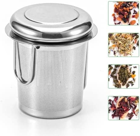 Teesieb 304 Rostfreies Edelstahl-Teefilter mit Faltbaren Grifffor Losen Tee UserID A-2PCS