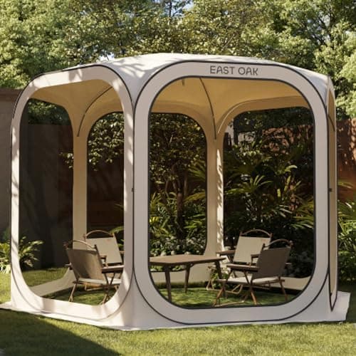 EAST OAK Pop Up Zelt 2-3 Personen - ideal für Familie, Camping und Garten - Wasserdicht, UV-Schutz, 360° Belüftung, Anti