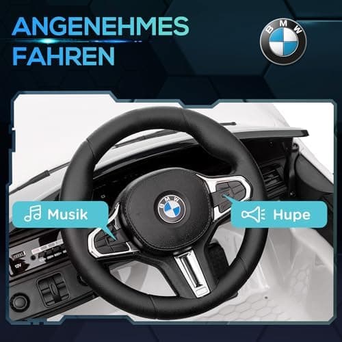 AIYAPLAY Kinder Elektroauto für 3-5 Jahre Kinder - 12V 2,4 GHz Fernbedienung mit Hupe, LED, Musik & Sanftstart - Rot