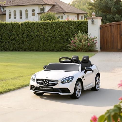 AIYAPLAY Kinder Elektroauto 12V für 3+jährige Kinder mit 2,4 G Fernbedienung und LED-Scheinwerfern