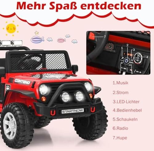 COSTWAY Elektroauto für Kinder Schwarz