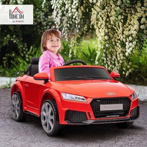 HOMCOM Kinder Elektroauto für 3-5 Jährige mit 2,4 G Fernbedienung, Rot
