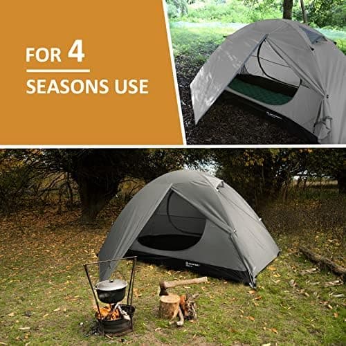 Bessport 3 Personen Ultraleichte Camping Zelte, 3-4 Saison Wasserdicht & Winddicht Kuppelzelt, Ideal für Erwachsene, Wan