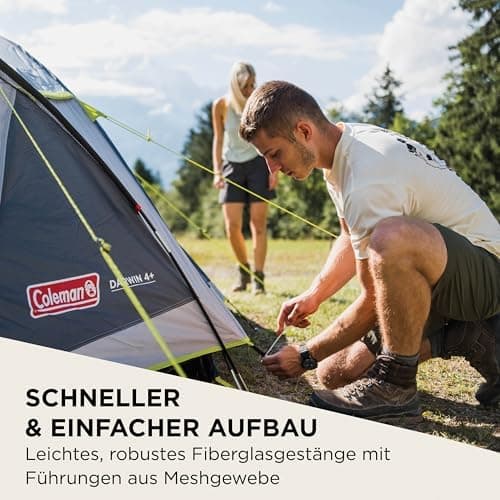 Coleman Darwin 3 Zelt - 100% wasserdicht, leichtes 3-Personen Campingzelt - perfekt für Wanderer und Familien