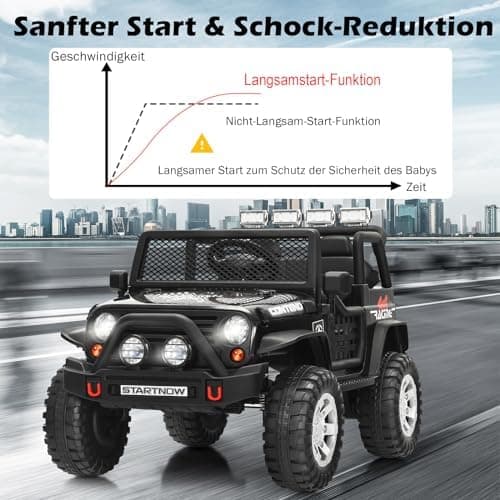 COSTWAY Elektroauto für Kinder Schwarz