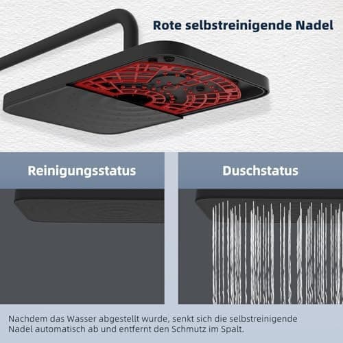 Hibbent Selbstreinigende Regendusche Duschkopf für Fitnessbegeisterte beim Training, Hinterhöfen und im Wellnessbereich,