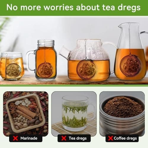 Edelstahl Teesieb 3 Stück, Ideal für Teekannen - Gewürzkugel & Teefilter, 3 Größen