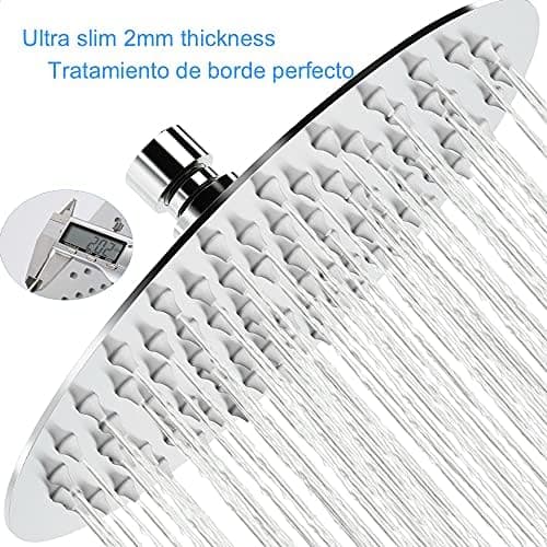 Klimatic 12 Zoll Regendusche Edelstahl AISI304 Anti-Kalk-Düsen Rund Duschkopf Regenbrausettung