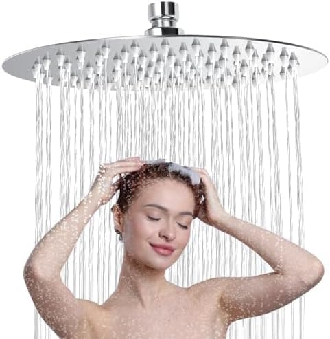 Regendusche 304 Edelstahl Duschkopf Wassersparend mit 90 Anti Kalk Düsen (Square 8 Zoll)  
Wassersparend Regenduschkopf