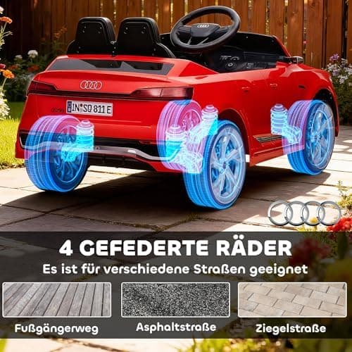 AIYAPLAY Kinder Elektroauto für 3-4 Jahrealte Kinder mit Fernbedienung & MP3 Musik, Weiß