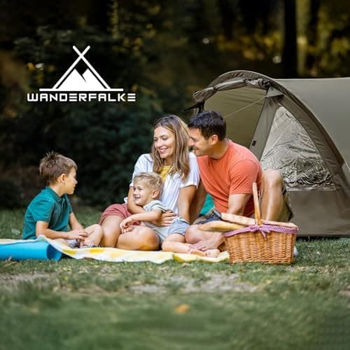 WANDERFALKE® 2-4 Personen Wasserdichtes Zelt |000mm, Ultraleicht & kleines Packmaß, Outdoor Zelte für Campen & Reisen