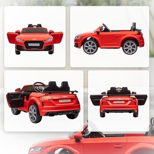HOMCOM Kinder Elektroauto für 3-5 Jährige mit 2,4 G Fernbedienung, Rot
