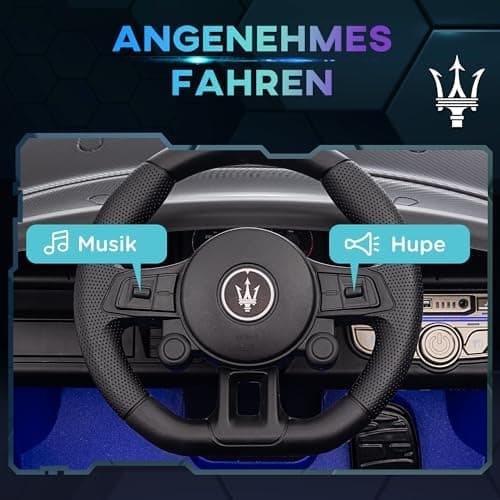 AIYAPLAY Kinder Elektroauto - 2,4G Fernbedienung, Musik & Hupe, blau für 3-5 Jahre