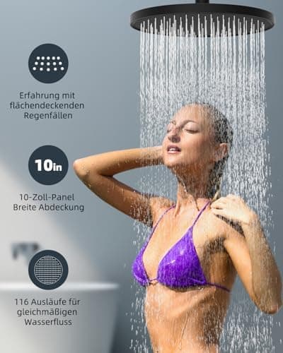 Hibbent Selbstreinigende Regendusche Duschkopf für Fitnessbegeisterte beim Training, Hinterhöfen und im Wellnessbereich,