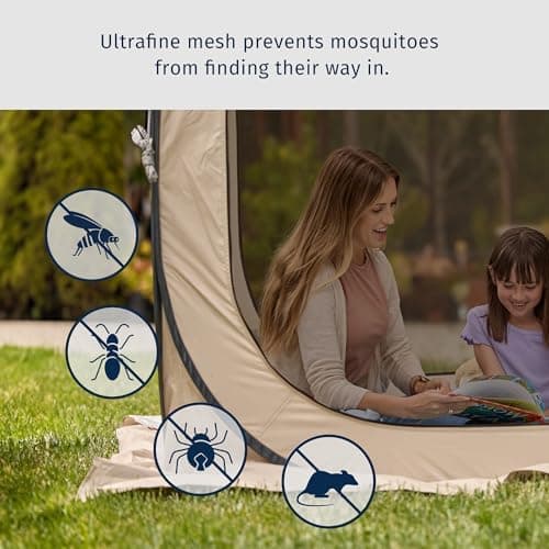 EAST OAK Pop Up Zelt 2-3 Personen - ideal für Familie, Camping und Garten - Wasserdicht, UV-Schutz, 360° Belüftung, Anti