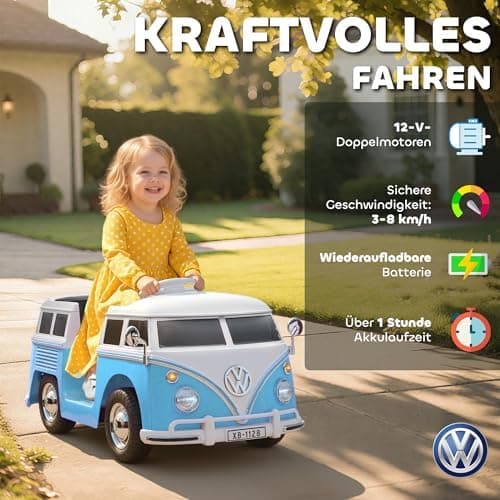 AIYAPLAY Kinder Elektroauto Blau für 3-7 Jahrealte Kinder mit MP3 und LED-Lichter