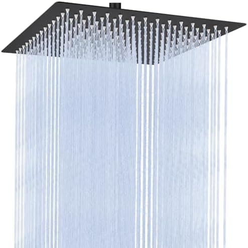 Auralum Regendusche Duschkopf 12 Zoll, edelstahlige Selbstreinigende Düsen, 360° Verstellbar, Chrom Recycled Claim Stand