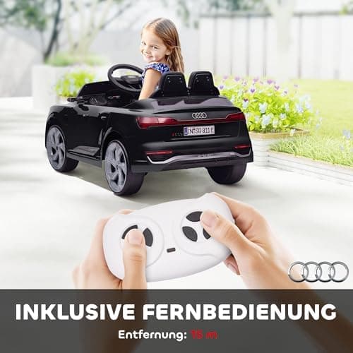 AIYAPLAY Kinder Elektroauto für 3-4 Jahrealte Kinder mit Fernbedienung & MP3 Musik, Weiß