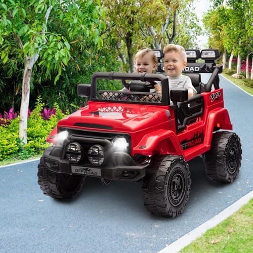 HAUSPROFI Kinder Elektroauto 12V SUV - Realistischer Fahrspaß mit maximaler Sicherheit | 3-Punkt-Gurt, |4G-Fernbedienung