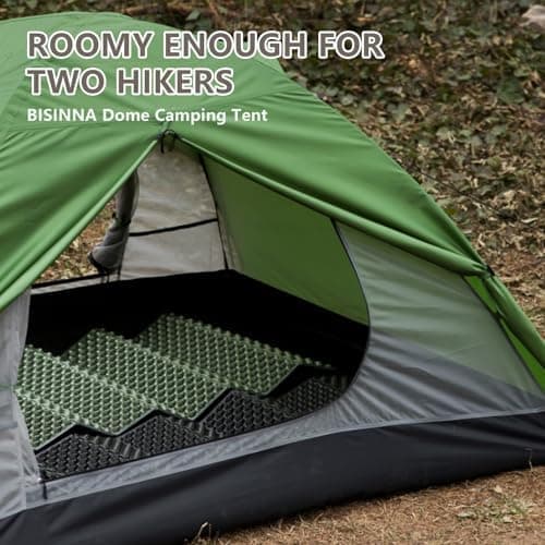 BISINNA 2-Personen-Trekkingzelt | Ultraleicht Wasserdicht & Winddicht | Ideal für Camping & Wandern, beeindruckender Bli