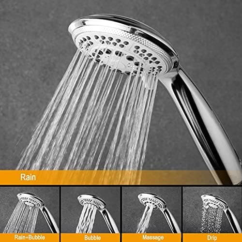 GRIFEMA Wasser Sparsende Regendusche XXL - Hochdruck, 5 Strahlarten, Chrom, G803 Global Recycled Standard