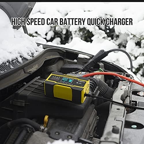 10A Autobatterie Ladegerät 12V/24V Smart vollautomatisch für Auto LKW Temperaturkompensation Rot