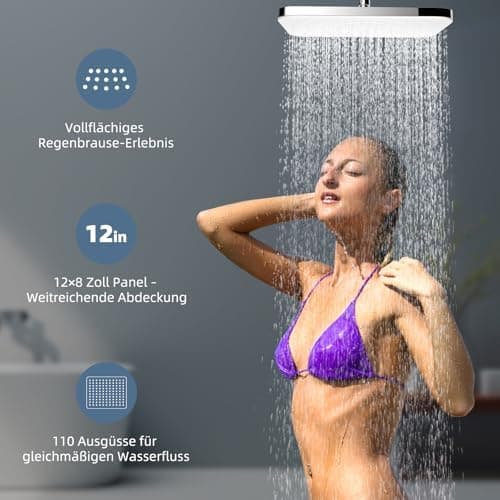 Hibbent Selbstreinigende Regendusche Duschkopf für Fitnessbegeisterte beim Training, Hinterhöfen und im Wellnessbereich,