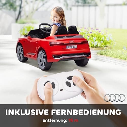 AIYAPLAY Kinder Elektroauto für 3-4 Jahrealte Kinder mit Fernbedienung & MP3 Musik, Weiß