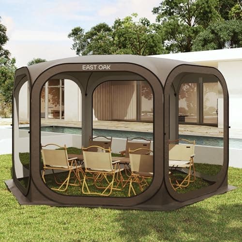 EAST OAK Pop Up Zelt 2-3 Personen - ideal für Familie, Camping und Garten - Wasserdicht, UV-Schutz, 360° Belüftung, Anti